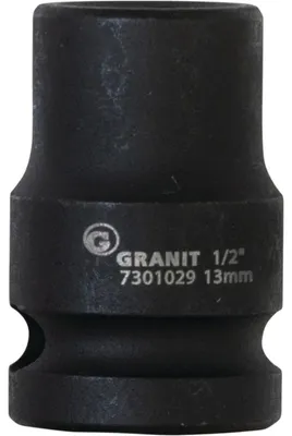 Obrázok produktu pre 1/2" rázový objímkový kľúč, šesťhranný, krátky, 13 mm
