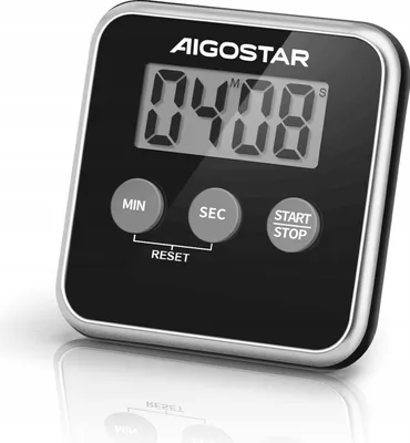 Immagine prodotto di Timer da cucina Aigostar con magnete e display LCD, nero, NUOVO, 0,03W