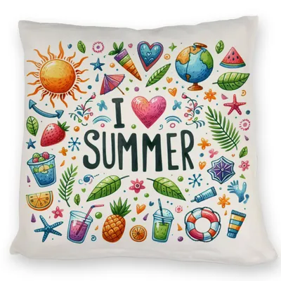 Produktbild von Sommer Kissen mit Spruch I love summer