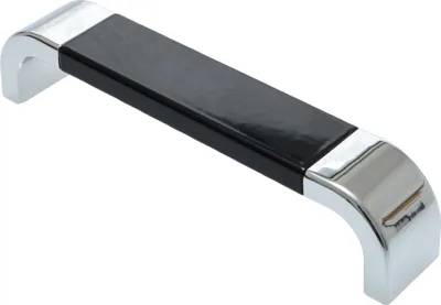 Obrázok produktu pre Nábytková úchytka BA 128 mm, kuchynská úchytka chróm & čierna, dverová úchytka BiColor