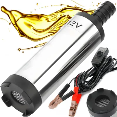 Immagine prodotto di Pompa elettrica 12V Pompa dell'olio Pompa del carburante 12L/min Pompa di estrazione Pompa sommersa automatica Pompa diesel Liquido in acciaio inox Retoo