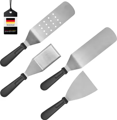 Immagine prodotto di set di spatole e spatole per griglia bremermann 4 pezzi, acciaio inox