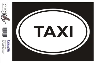 Produktbild von Aufkleber / Autoaufkleber - JDM / Die cut / Auto / OEM - Taxi - 190x120 mm schwarz - Heckscheibe / Heckscheibenaufkleber