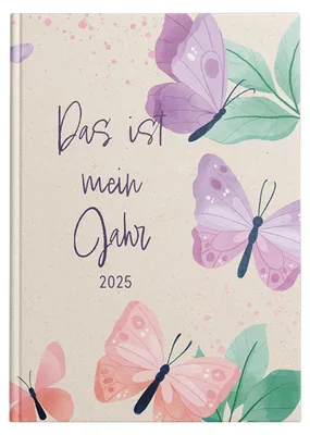 Produktbild von Idena 11143 - Taschenkalender DIN A7 2025 "Mein Jahr", 1 Woche auf 2 Seiten, Ter