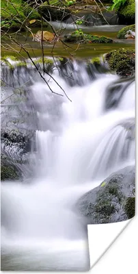 Produktbild von MuchoWow® Poster Wasser - Natur - Wasserfall 20x40 cm - Plakat - Foto