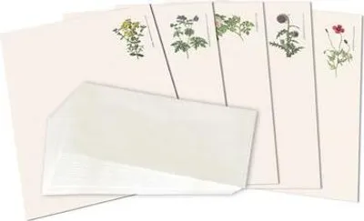 Produktbild von Briefpapier Flora aus Recyclingpapier A4 mit 25 Briefbögen und 25 Briefhüllen 11,4 x 22,9 cm