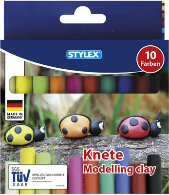 Produktbild von STYLEX Modelliermasse Knete 10er Pack