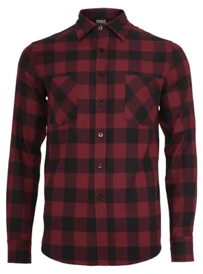 Obrázok produktu pre Urban Classics - Pánska košeľa TN342 (5XL) (čierna/bordová)