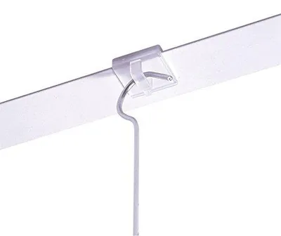 100 Deckenclips, weiß, Kunststoff, für Plafondroster