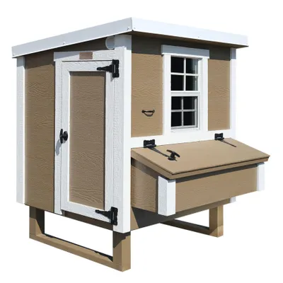 Produktbild von Hühnerstall Mitte EZ Chicken Home Beige, 1,68 m² - Wetterfest, hergestellt in EU, bis zu 8 Hühner