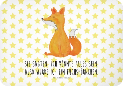 Produktbild von Mr. & Mrs. Panda magnet Einhorn Fuchs - Weiß - Geschenk, tafelmagnet, haftmagnet, Fuchshörnchen, Unicorns, Kühlschrankmagnet, holzmagnet, Füchse, Pinnwandmagnet, Unicorn
