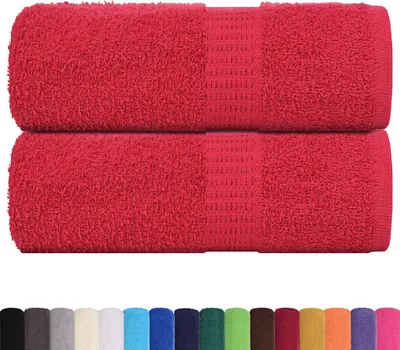 Produktbild von vidaXL Gästetücher FROGN 2 Stk. Rot 30x50 cm 360 g/m²