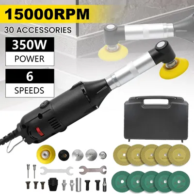 Produktbild von Elektrische Geradschleifmaschine - Fugenreinigungsgerät für Fliesen - 350 W - 6 Geschwindigkeiten - 15000 U/min - 220 V AC - Schwarz