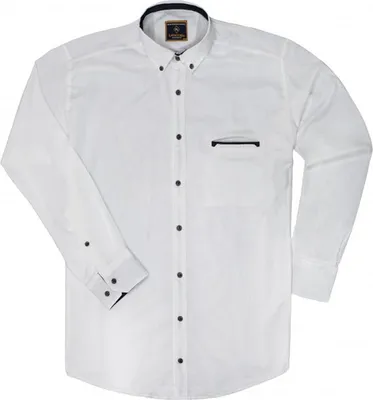 Produktbild von Übergrössen Schickes Herren Hemd LAVECCHIA LV-4040 Weiß mit Applikationen 5XL