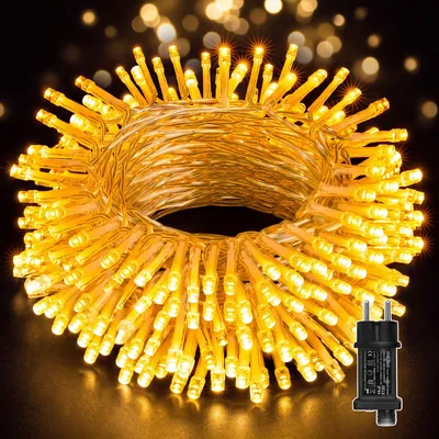Lichterkette 10 m, 100 LEDs, Timer, IP44, warmweiß