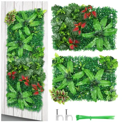 Productafbeelding van Omgoods - Set van 2 Kunstplantwanden, 60 x 40 cm