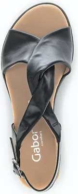 Produktbild von Gabor GENUA Damen Sandalette - Riemchen Sandalen schwarz Elegant NEU
