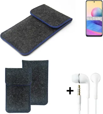 Produktbild von K-S-Trade Handy Schutz Hülle kompatibel mit Xiaomi Redmi Note 10 5G Schutzhülle Handyhülle Filztasche Pouch Tasche Case Sleeve Filzhülle