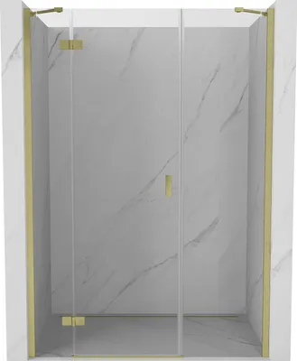 Obrázek produktu pro Mexen Mist-H sprchové dveře otočné levé 125 cm, transparentní, zlaté kartáčované - 8A5-125-001-55-00-L