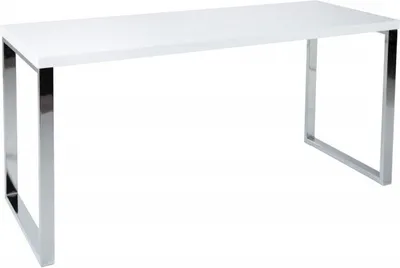 Produktbild von Moderner Schreibtisch WHITE DESK 140cm weiß Hochglanz Bürotisch Arbeitstisch Computertisch Laptoptisch