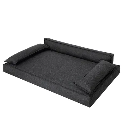Immagine prodotto di Letto per cani, materasso per animali, letto per gatti, cuscino per cani, cesto per cani, divano per cani, posto per cani, ortopedico, mobili, nero, 120x77 cm