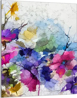 Produktbild von Glasschneidebrett 40x52 Blumen