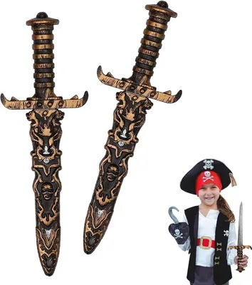 Produktbild von Piratenschwert Dolch Spielzeugschwert Kunststoff Antiker Silberner