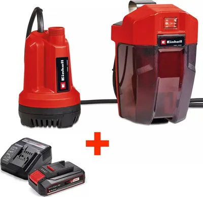 Produktbild von Einhell Akku-Klarwasserpumpe GE-SP 18 Li - Solo + 2,5 Ah Akku Starterkit