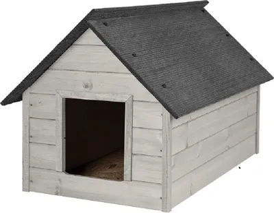 Produktbild von Hundehütte Holz Hundehütte Massiv Isolierte 101x69 Hersteller Weiß