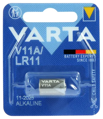 Produktbild von Varta Batterien V11A, 1 Stück, Alkaline Special, 6V, für Uhren, Fernbedienungen, Taschenrechner, kompakt mit langanhaltender & hoher Leistung, Einwegbatterie, Alkali, 6 V, 1 Stück(e), 38 mAh, Blau, Silber