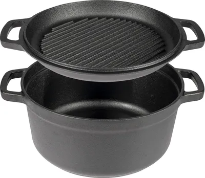 Produktbild von Browin Gusseisen-Topf Mit Pfanne, 3,5 L