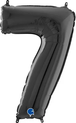 Produktbild von Folienballon Nummer 7 Schwarz, 66 cm Grabo