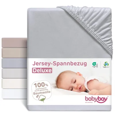 Produktbild von Spannbetttuch Jersey babybay Boxspring XXL grau 168571, Bettwäsche