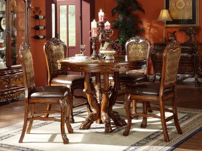 Immagine prodotto di Tavoli da pranzo rotondi Tavoli da pranzo rotondi di design in legno Tavolo da cucina marrone 121 cm Nuovo