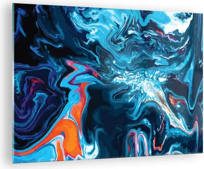 Produktbild von Bilder auf glas - Abstraktion modern - 70x50cm - Glasbilder - Wandbilder - Kunstdruck - zum Aufhängen bereit - Wanddekoration aus Glas - Glas Bilder - Wandbild auf Glas - Einteilig - GAA70x50-4085