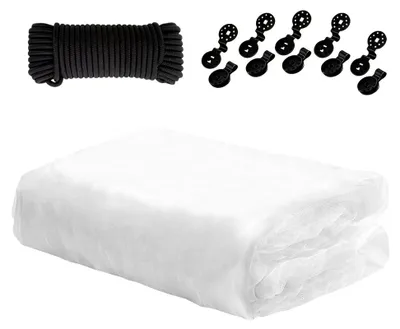 Produktbild von Insektennetz für den Garten, Gemüseschutznetz, 2,4 x 6 m, Pflanzenschutznetz gegen Insekten und Vögel, für Gemüse, Obst und Blumen im Freien