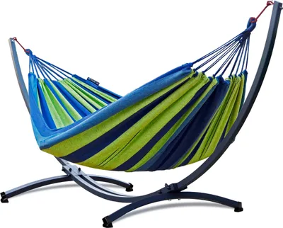 Obrázok produktu pre Potenza Hojdacia sieť s rámom Hojdačka pre dve osoby 220x160 cm I Pozinkovaný rám 220 kg