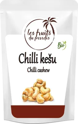 Obrázek produktu pro Kešu pražené solené s chilli BIO 500 g LES FRUITS DU PARADIS