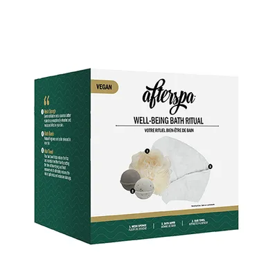 Produktbild von AfterSpa Well-Being Set Badebombe + Haarturban + Schwamm 1 St.