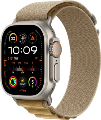 Produktbild von Apple Watch Ultra 2 49mm Titan Natur GPS + Cellular Alpine Loop Mandel Medium