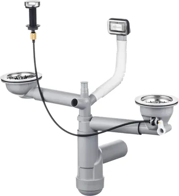 Produktbild von Siphon für 1,5- und 2-Becken-Granitspülen - Space-Saver