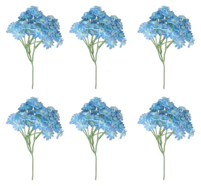 Produktbild von 6 künstliche Blumen, naturgetreu, UV-beständig, aus Seide, als Tischdekoration für drinnen und draußen, farbenfrohe künstliche Blüten