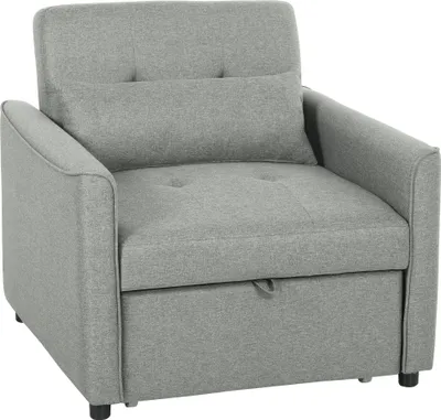 Produktbild von 3-in-1 Schlafsessel, Ausziehbarer Sofa-Bett Sessel mit Verstellbarer Rückenlehne, Grau