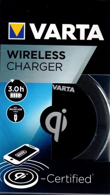 Produktbild von Varta Wireless Charger II, Drinnen, AC, 5 V, 0,5 m, Schwarz, Grau