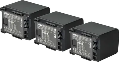 Produktbild von vhbw 3x Akku Ersatz für Canon 2740B002, BP-819 für Videokamera Camcorder (1600 mAh, 7,2 V, Li-Ion)