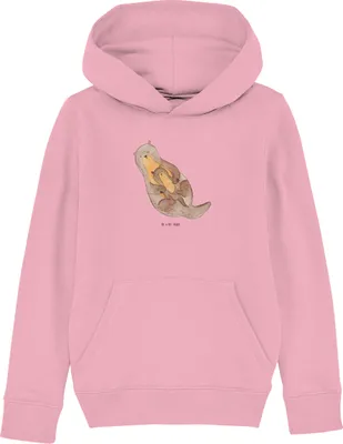 Produktbild von Mr. & Mrs. Panda Kinderpullover Otter Kind 12-14 Jahre (152/164) - Baumwolle Pink - Geschenk, Familie, Kinderbekleidung, Pulli, Pullover, Mutter, Kapuzenpulli, Mama, Baby