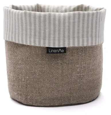 Leinen-Baumwoll-Korb, 6 Stück, 20,3 cm, beige/natur