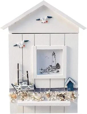 Produktbild von Hausorganizer mit 2 Schraubenschlüsselhaken - Wandmontage - Hölzerner Schraubenschlüsselkasten - Dekorative Schraubenschlüsselbox - Organizer für Büro im Haus
