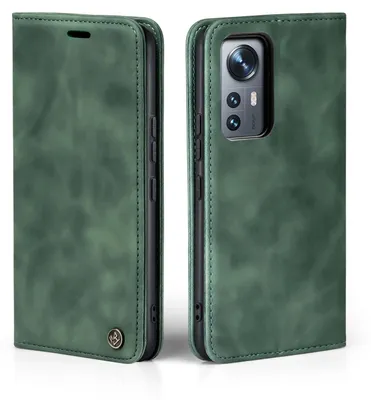Produktbild von Handy Hülle für Xiaomi 12 / 12X Klapphülle Bookcase Flip Cover Handy Tasche Etui Farbe: Grün