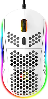 Produktbild von Gaming-Maus, 6 Programmierbare Tasten, 6 RGB-Hintergrundbeleuchtungsmodi und 6400 DPI Einstellbar, USB-Kabel, Plug & Play, Kompatibel mit Windows, Mac